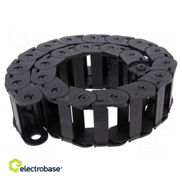 Cable chain | Series: Light | Bend.rad: 75mm | L: 990mm | Colour: black