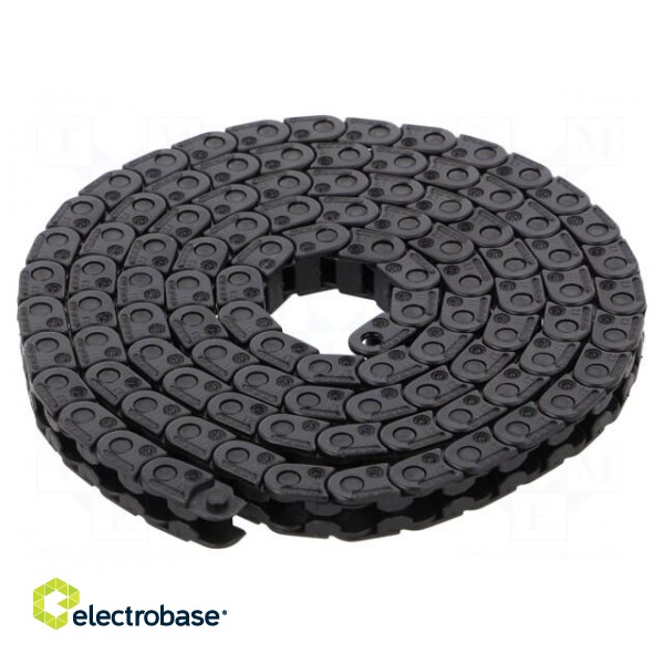 Cable chain | E03 | Bend.rad: 15mm | L: 1000mm | Int.height: 5mm