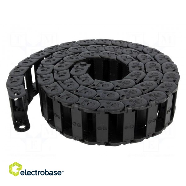 Cable chain | E2.10 | Bend.rad: 28mm | L: 1000mm | Int.height: 10.1mm