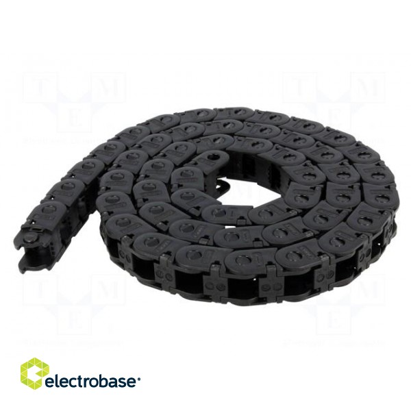 Cable chain | E2.10 | Bend.rad: 28mm | L: 1000mm | Int.height: 10.1mm