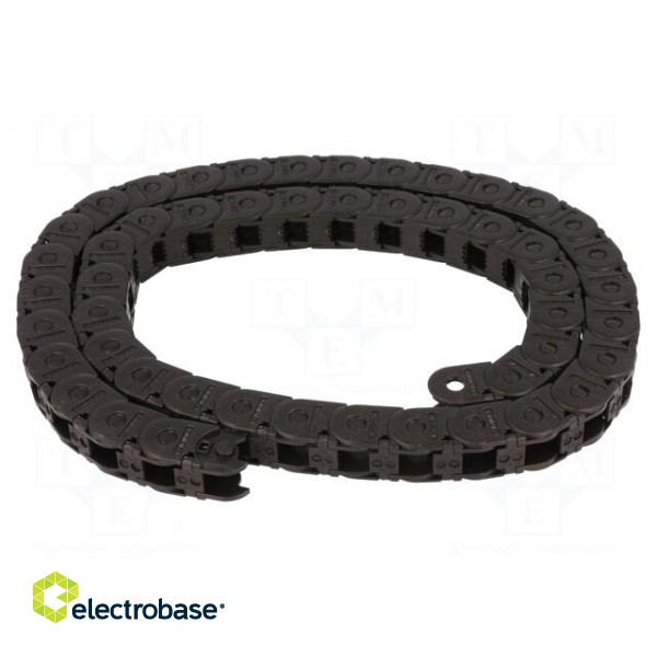 Cable chain | E2.15 | Bend.rad: 28mm | L: 1000mm | Int.height: 14.4mm