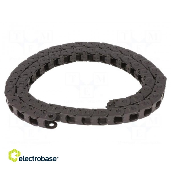 Cable chain | E2i.10 | Bend.rad: 18mm | L: 1000mm | Int.height: 10.1mm