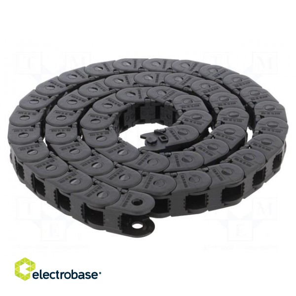 Cable chain | E2i.15 | Bend.rad: 38mm | L: 1000mm | Int.height: 14.4mm