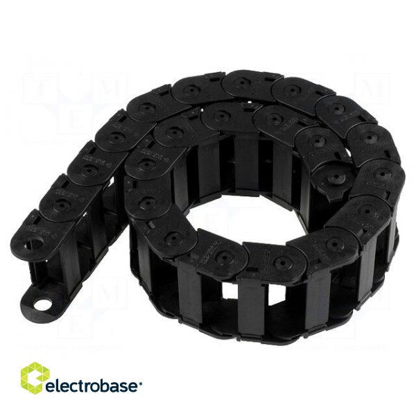Cable chain | Series: Light | Bend.rad: 60mm | L: 990mm | Colour: black