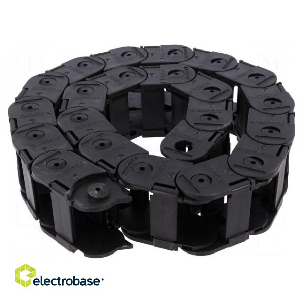 Cable chain | Series: Light | Bend.rad: 50mm | L: 990mm | Colour: black