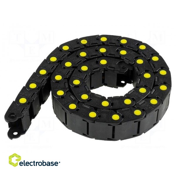 Cable chain | Series: Medium | Bend.rad: 40mm | L: 990mm | Colour: black