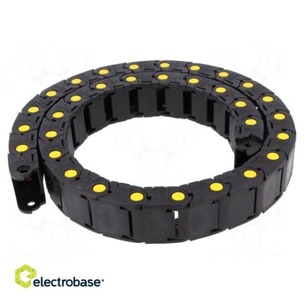 Cable chain | Series: Medium | Bend.rad: 80mm | L: 990mm | Colour: black