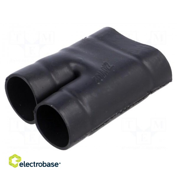 Cable breakout | glueless | 13.2mm | black | elastomer crosslinked image 1