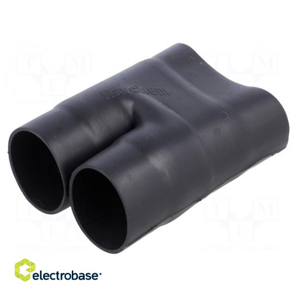 Cable breakout | glueless | 26.9mm | black | elastomer crosslinked image 1
