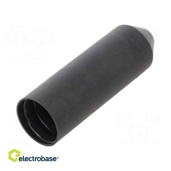 Heat shrink cap | glued | 20mm | black | crosslinked polyolefin POX