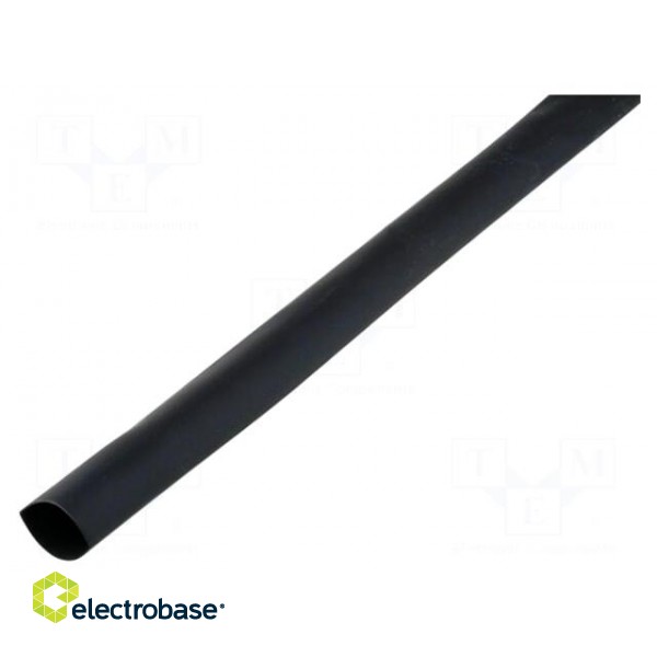 Heat shrink sleeve | glued | 2: 1 | 1.6mm | L: 1000mm | black | -55÷125°C