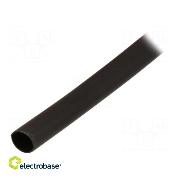 Heat shrink sleeve | glued | 3: 1 | 9.5mm | L: 1m | black | polyolefine