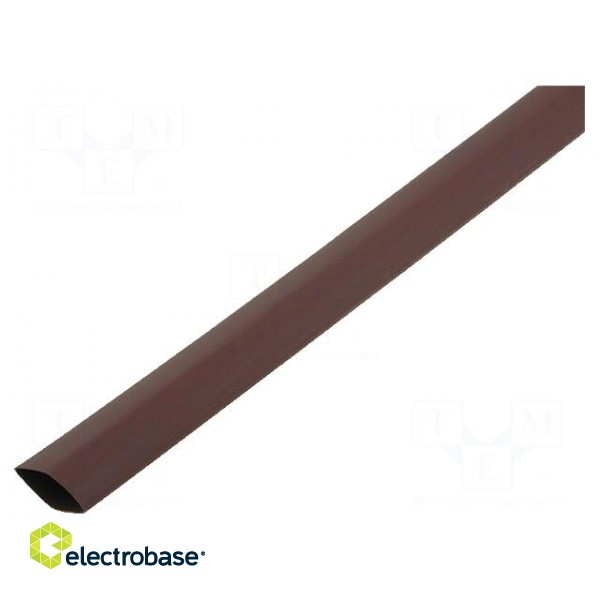 Heat shrink sleeve | glueless | 2: 1 | 1.6mm | L: 1m | brown | polyolefine