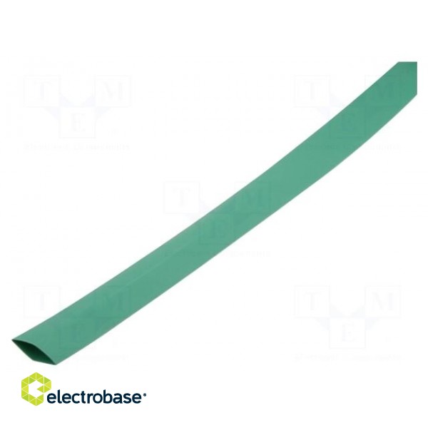 Heat shrink sleeve | glueless | 2: 1 | 3.2mm | L: 1m | green | polyolefine