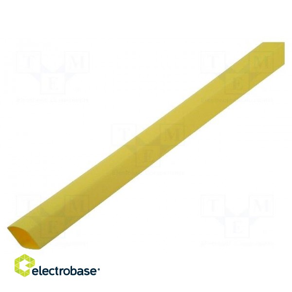 Heat shrink sleeve | glueless | 2: 1 | 1.6mm | L: 1m | yellow | -55÷125°C
