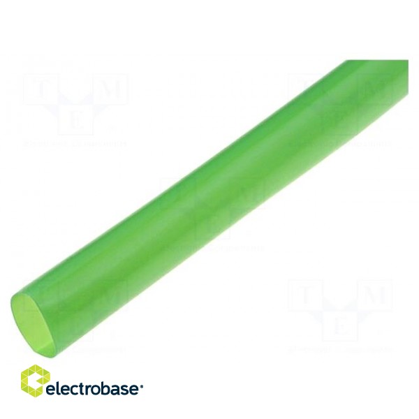 Heat shrink sleeve | glueless | 2: 1 | 6.4mm | L: 1m | green | polyolefine