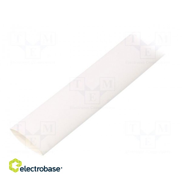 Heat shrink sleeve | glueless | 2: 1 | 12.7mm | L: 1m | white
