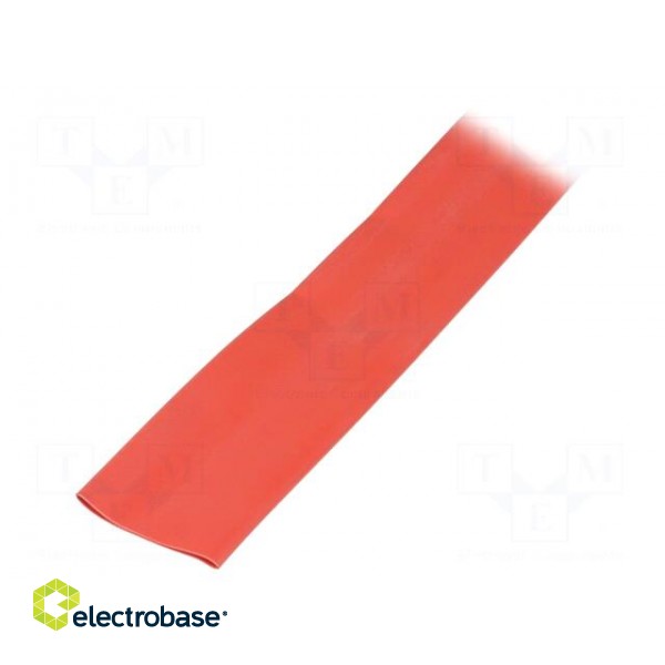Heat shrink sleeve | glueless | 2: 1 | 19mm | red | polyolefine | reel
