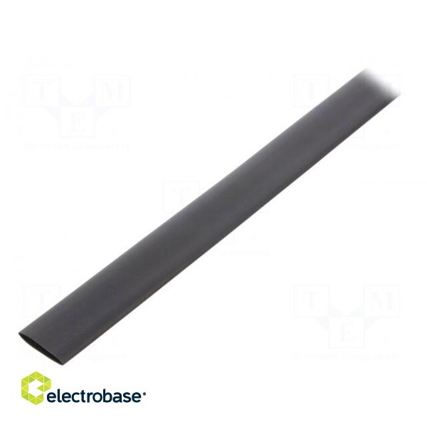 Heat shrink sleeve | glueless | 2: 1 | 16mm | L: 1m | black | polyolefine