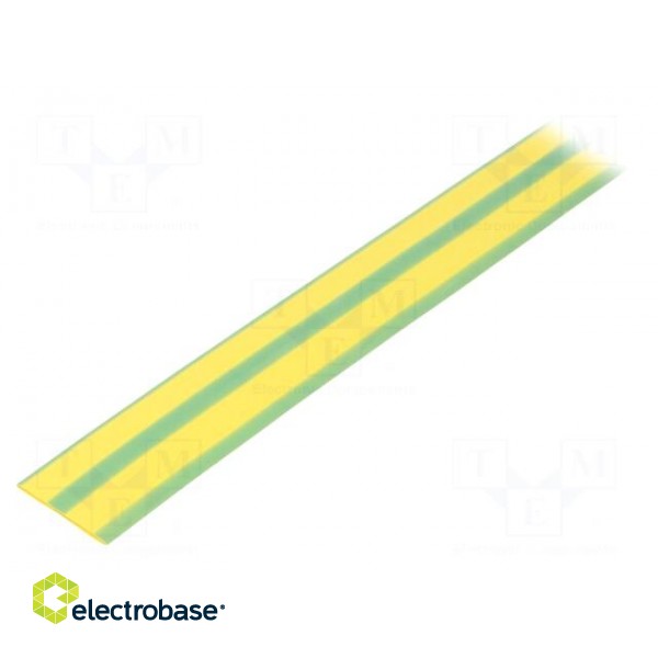 Heat shrink sleeve | glueless | 2: 1 | 20mm | L: 1m | yellow-green