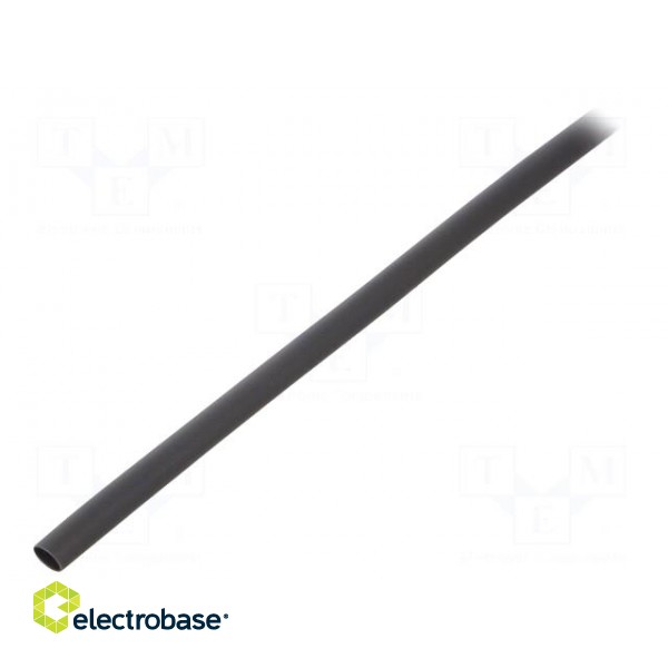 Heat shrink sleeve | glueless | 2: 1 | 3.2mm | L: 1m | black | polyolefine