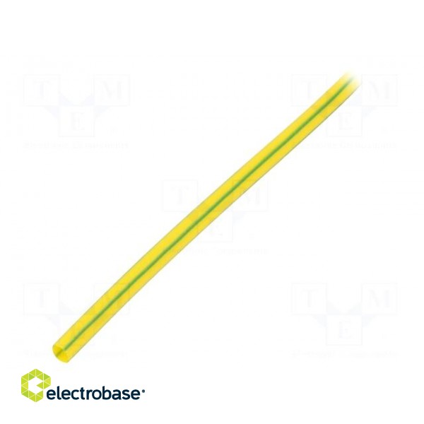 Heat shrink sleeve | glueless | 2: 1 | 3.2mm | L: 1m | yellow-green