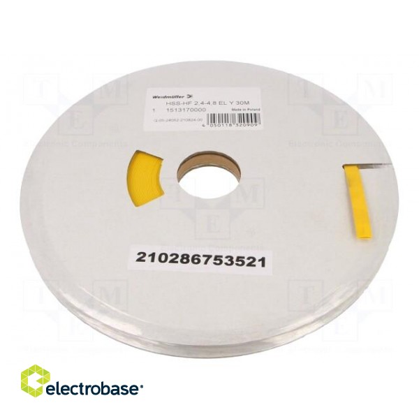 Heat shrink sleeve | glueless | 2: 1 | 4.8mm | L: 30m | yellow