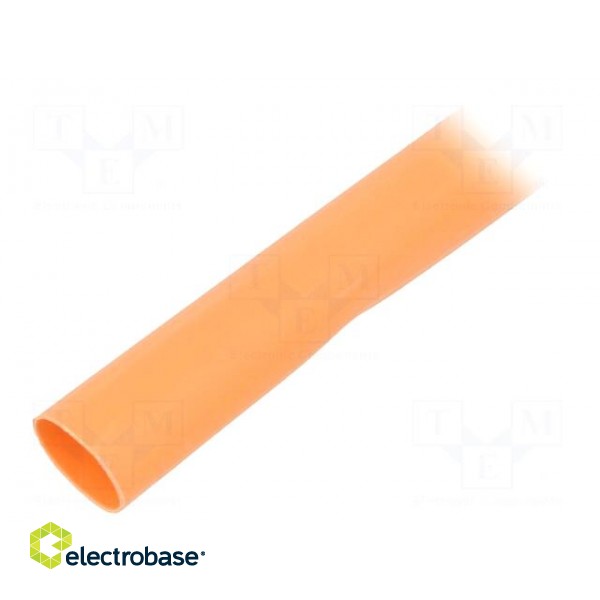 Heat shrink sleeve | glueless | 2: 1 | 6.4mm | L: 1m | orange
