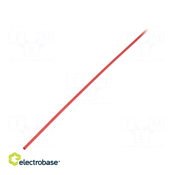 Heat shrink sleeve | glueless | 3: 1 | 1.5mm | L: 1.2m | red | polyolefine