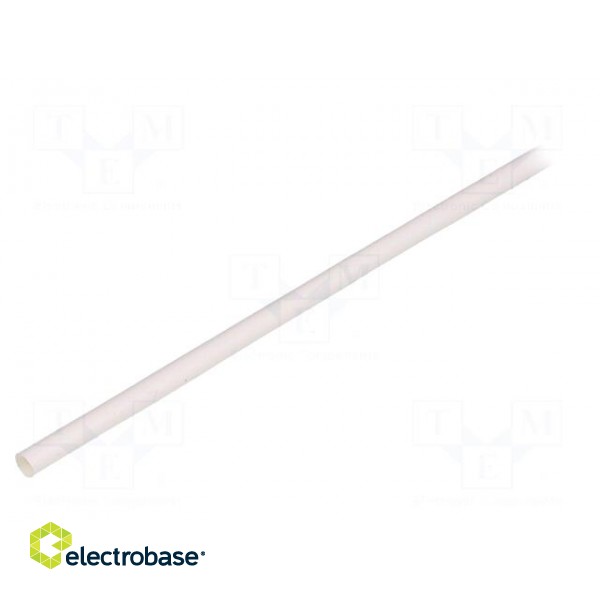 Heat shrink sleeve | glueless | 3: 1 | 3mm | L: 1.2m | white | polyolefine