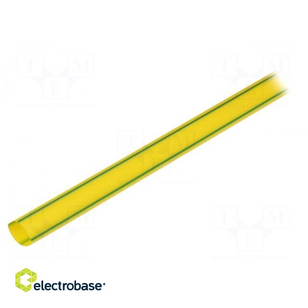 Heat shrink sleeve | glueless | 4: 1 | 8mm | L: 1m | yellow-green