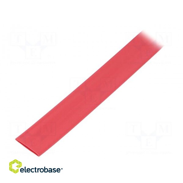 Heat shrink sleeve | glueless,flexible | 2: 1 | 12.7mm | L: 10m | red