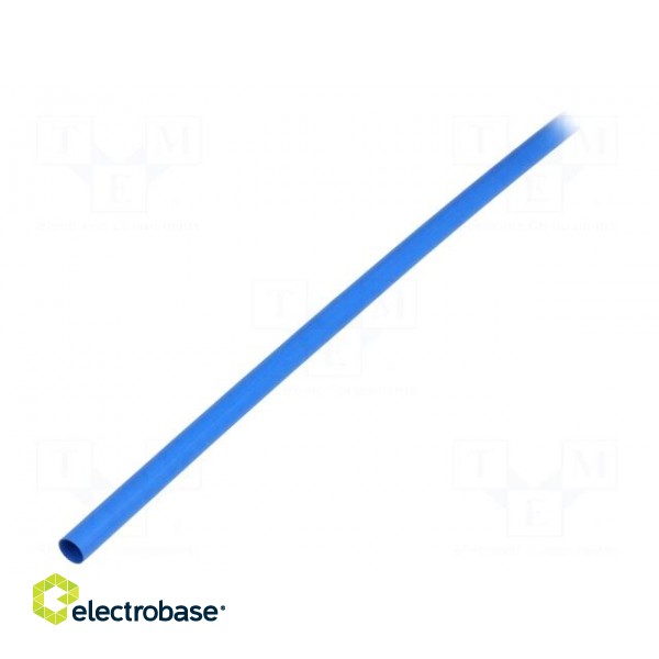 Heat shrink sleeve | glueless,flexible | 2: 1 | 6.4mm | L: 1.2m | blue