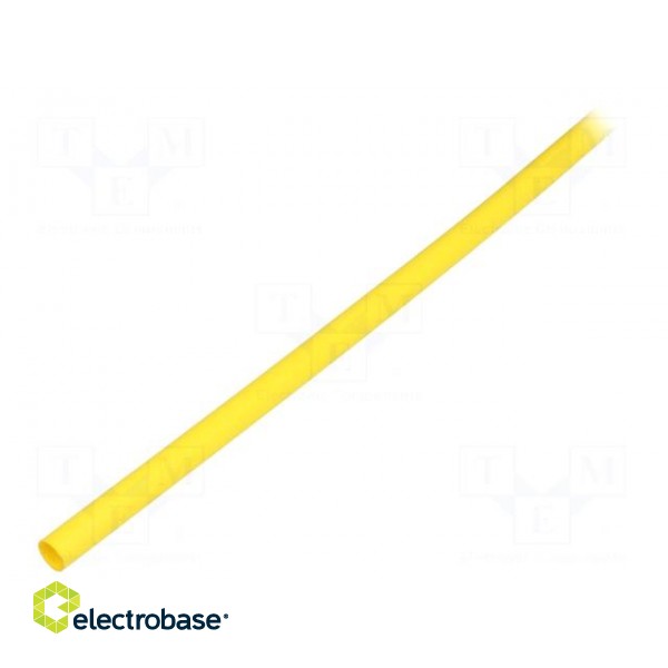 Heat shrink sleeve | glueless,flexible | 2: 1 | 6.4mm | L: 1.2m | yellow