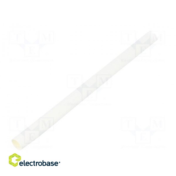 Heat shrink sleeve | glueless,flexible | 2: 1 | 6.4mm | L: 10m | white