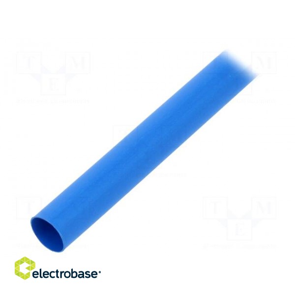 Heat shrink sleeve | flexible | 2: 1 | 9.5mm | L: 1.2m | blue | 5pcs.
