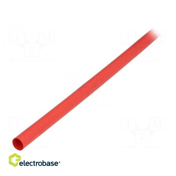 Heat shrink sleeve | glueless,flexible | 2: 1 | 9.5mm | L: 1.2m | red
