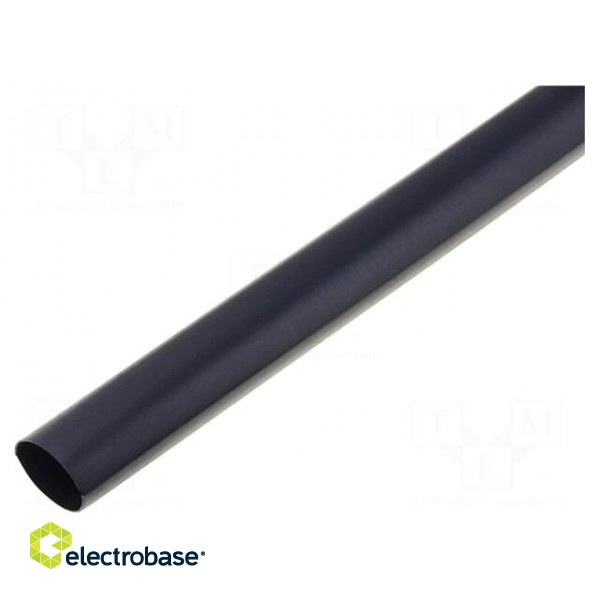 Heat shrink sleeve | glueless | 2: 1 | 12.7mm | L: 1m | black