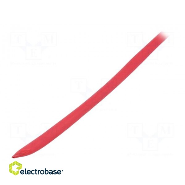Heat shrink sleeve | thin walled | 3: 1 | 3mm | L: 30m | red | -55÷135°C