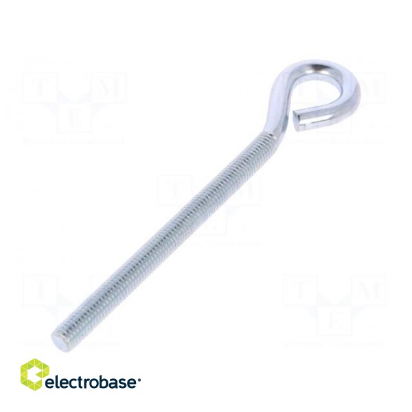 Hook | ring | steel | zinc | Thread len: 100mm | Overall len: 140mm