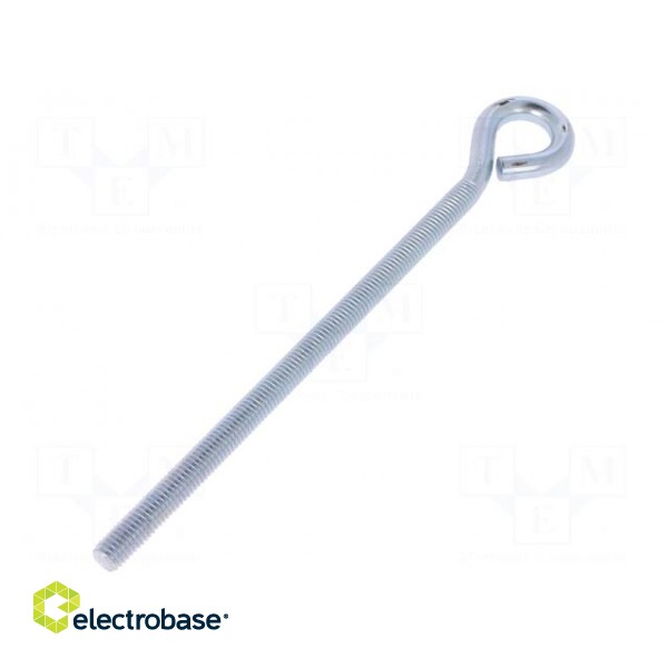 Hook | ring | steel | zinc | Thread len: 145mm | Overall len: 185mm