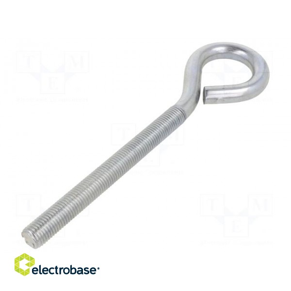 Hook | ring | steel | zinc | Thread len: 150mm | Overall len: 250mm