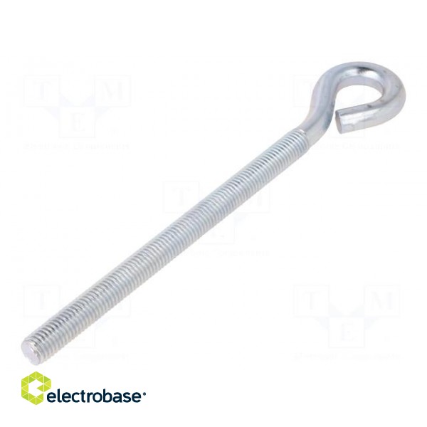 Hook | ring | steel | zinc | Thread len: 157mm | Overall len: 215mm