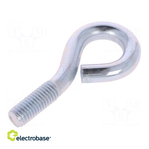 Hook | ring | steel | zinc | Thread len: 20mm | Overall len: 60mm