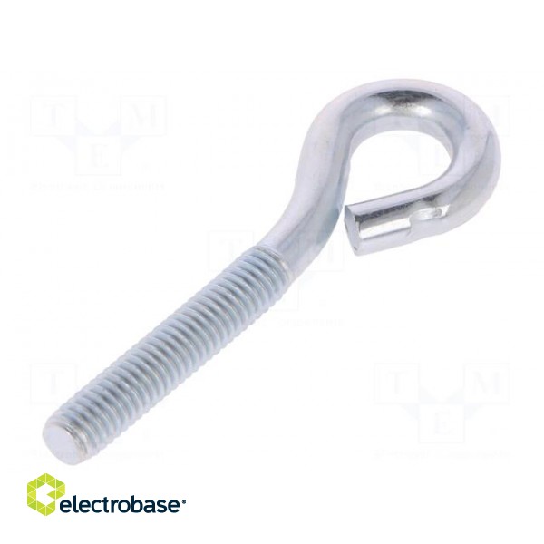 Hook | ring | steel | zinc | Thread len: 31mm | Overall len: 60mm