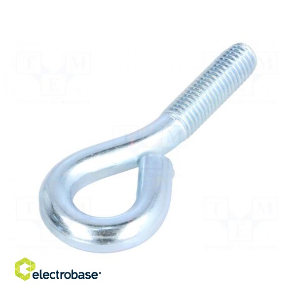 Hook | ring | steel | zinc | Thread len: 32mm | Overall len: 80mm