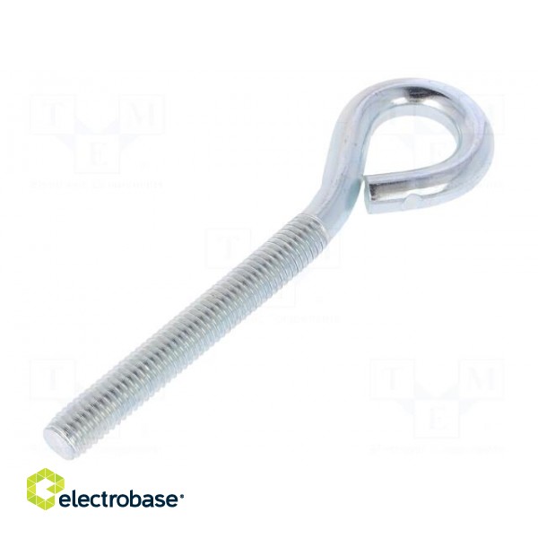 Hook | ring | steel | zinc | Thread len: 60mm | Overall len: 100mm