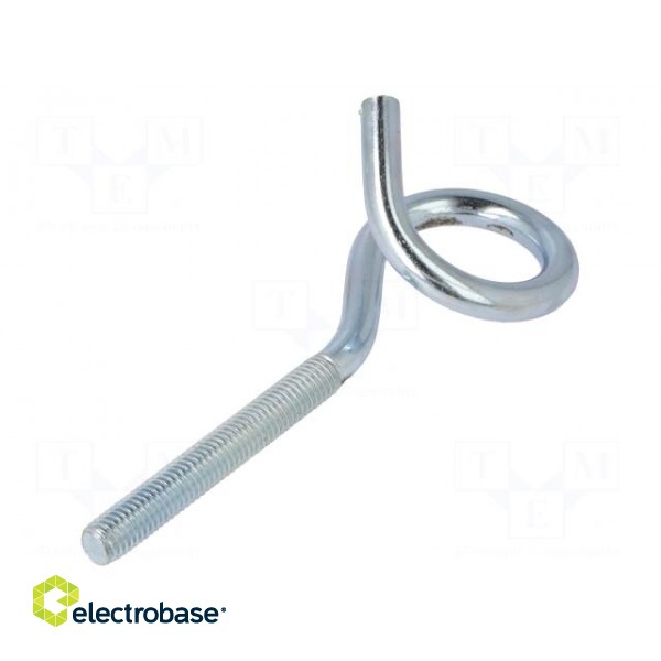 Hook | ring | steel | zinc | Thread len: 70mm | Overall len: 140mm