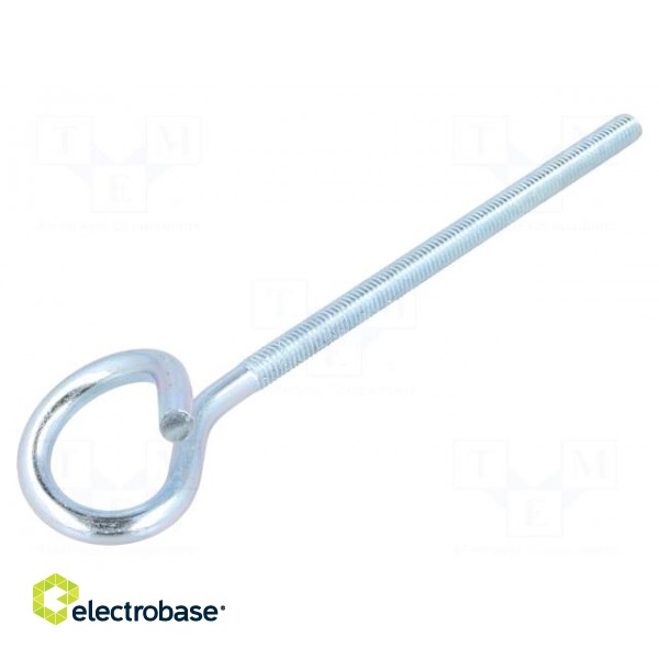 Hook | ring | steel | zinc | Thread len: 95mm | Overall len: 140mm