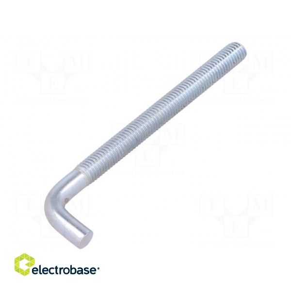 Hook | straight | steel | zinc | Thread len: 78mm | Overall len: 100mm